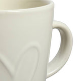 Argos Home stoneware mugs embossed heart cream set of 4 (British brand)