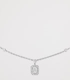 Messika My Twin trilogy white gold diamond necklace 0.76ct, imported from the UK