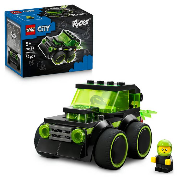 LEGO City Rides Gaming Race Car toy with minifigure, imported from the UK