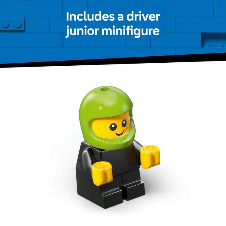 LEGO City Rides Gaming Race Car toy with minifigure, imported from the UK