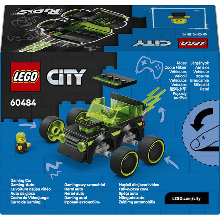 LEGO City Rides Gaming Race Car toy with minifigure, imported from the UK