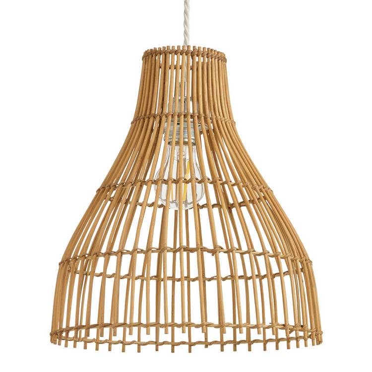 Habitat Camillo natural bamboo midi lampshade 30cm, imported from the UK