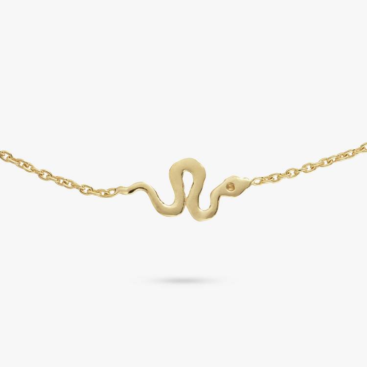 Revere 9ct gold plated silver snake bracelet 20cm (British brand)