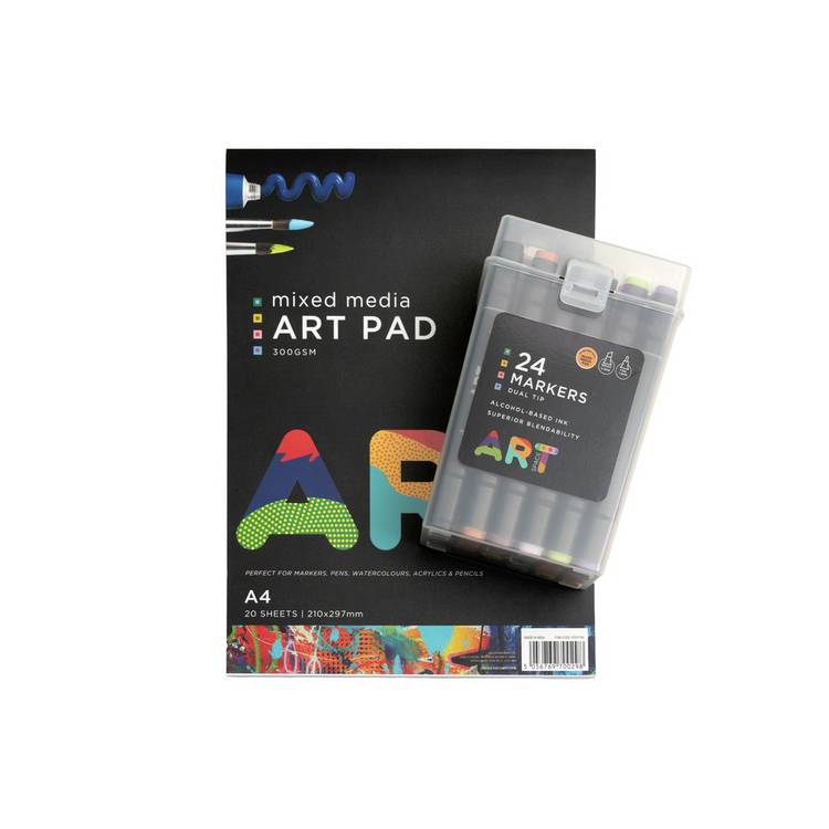 ArtSpace dual tip markers 24-piece set, UK version