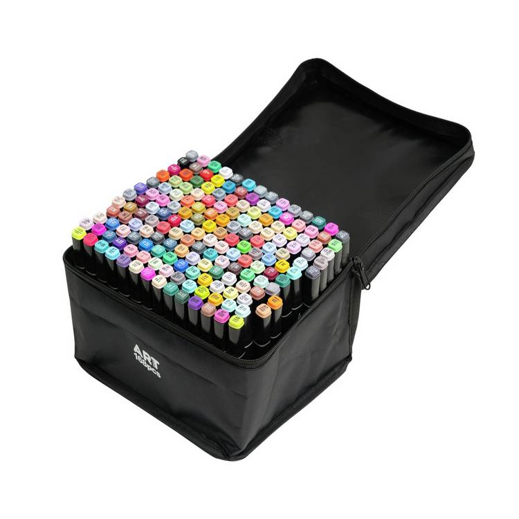 ArtSpace 168 dual tip marker set in carry case (British brand)