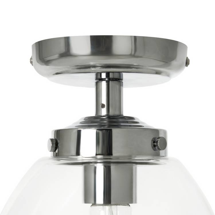 Spa Bryn glass tulip pendant light chrome clear, UK version