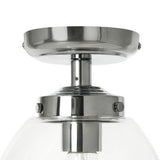 Spa Bryn glass tulip pendant light chrome clear, UK version