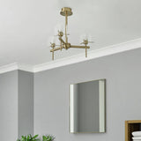 Forum Spa Gene 3-light satin brass ceiling light 42.5cm, UK version