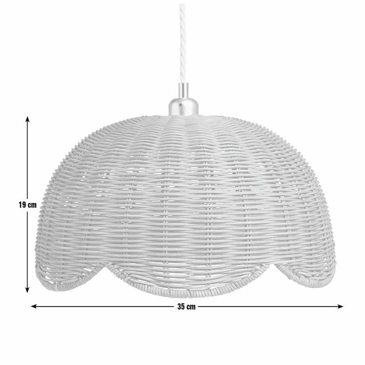 Habitat rattan scallop lampshade 35cm - British product