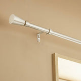 Argos Home matte nickel extendable curtain pole 165-300cm (British brand)