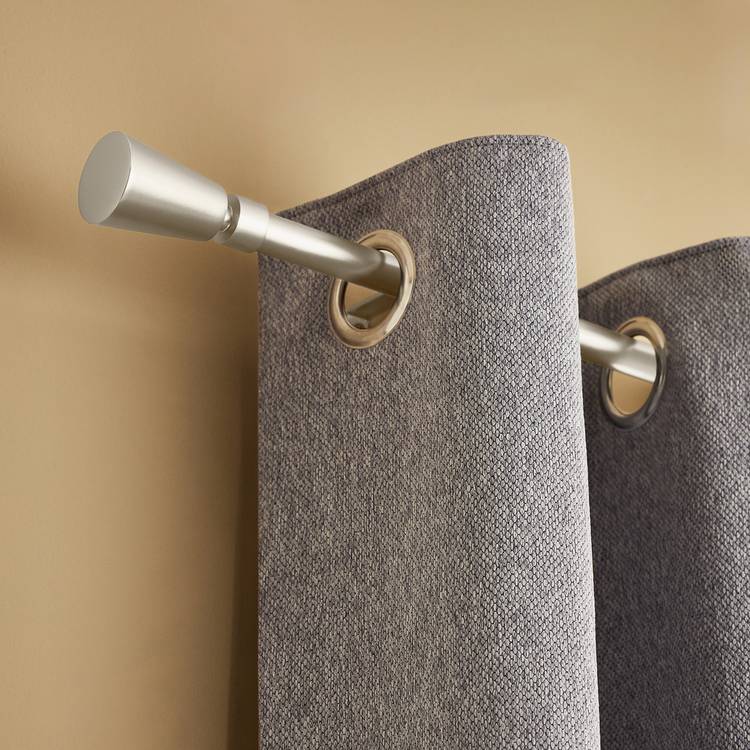 Argos Home matte nickel extendable curtain pole 165-300cm (British brand)