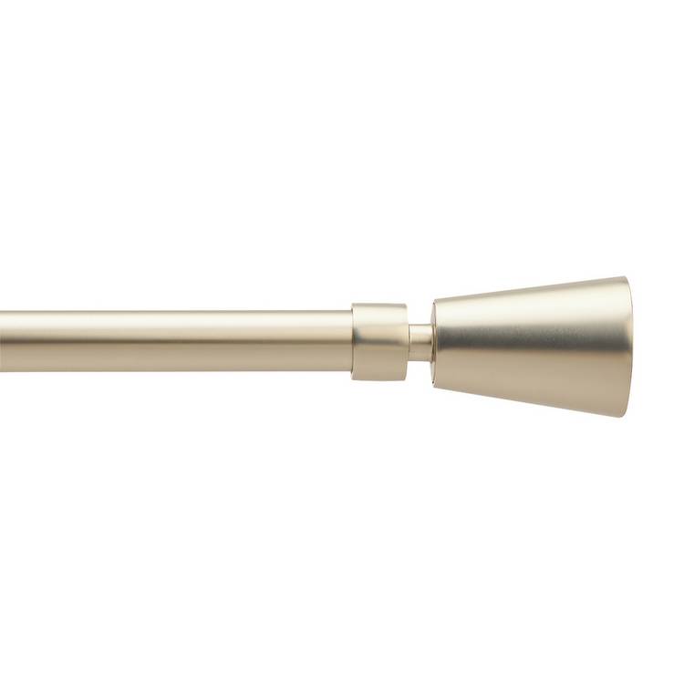 Argos Home matte nickel extendable curtain pole 165-300cm (British brand)