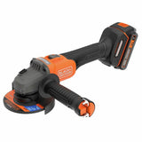 Black+Decker brushless angle grinder kit with case - British product