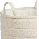 Argos Home boucle laundry basket 80L cream, imported from the UK