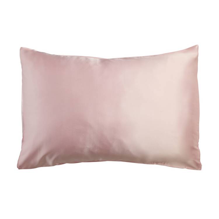 Argos Home pink satin eyemask and pillowcase set, imported from the UK