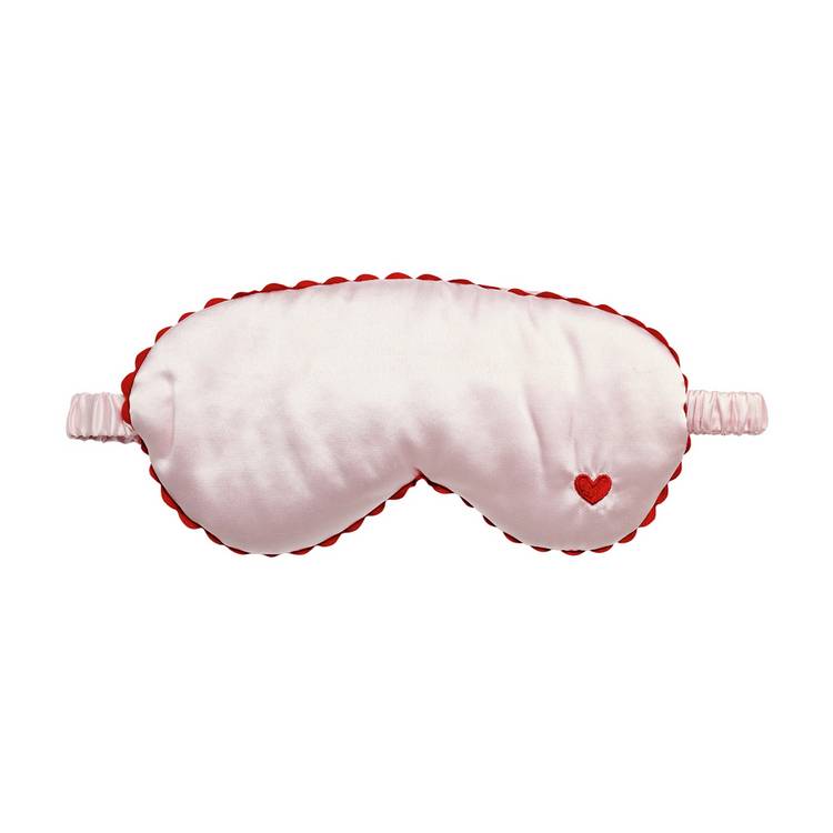 Argos Home pink satin eyemask and pillowcase set, imported from the UK