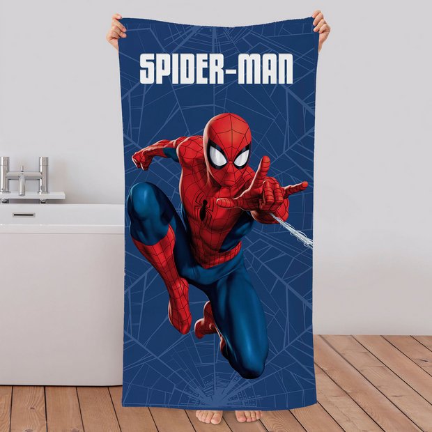 Marvel Spiderman beach towel blue 140x70cm, imported from the UK
