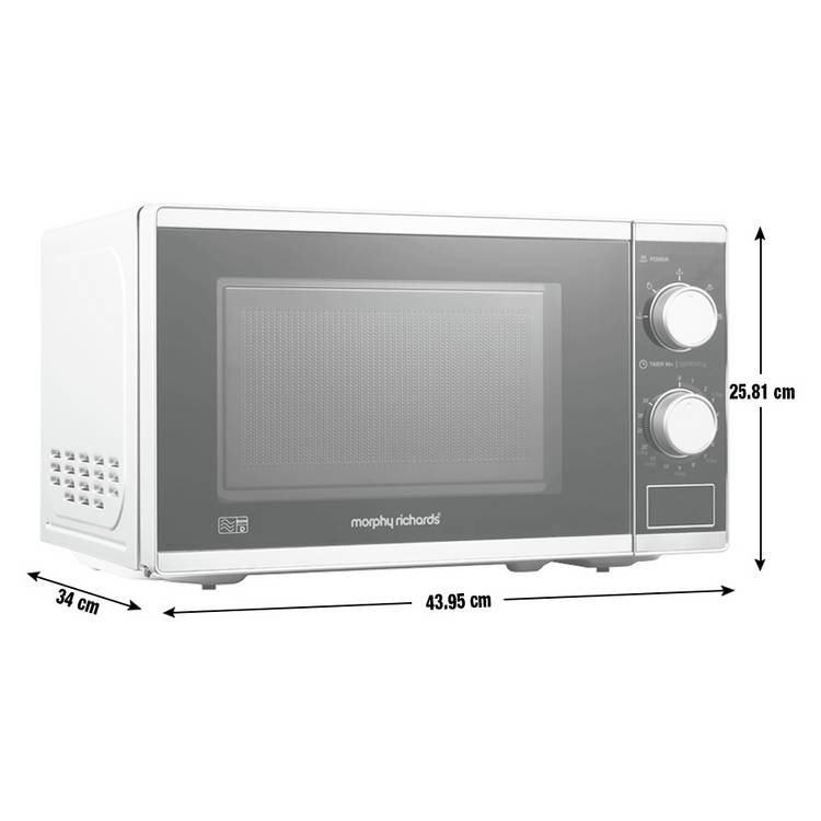 Morphy Richards solo microwave 20L silver, imported from the UK