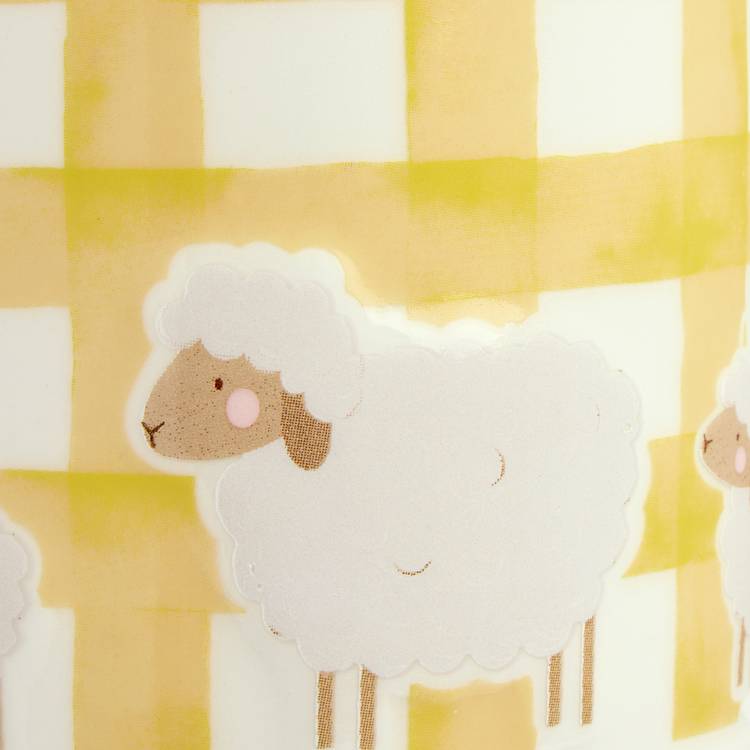 Argos Home yellow gingham sheep mug 300ml (British brand)