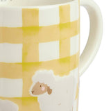 Argos Home yellow gingham sheep mug 300ml (British brand)