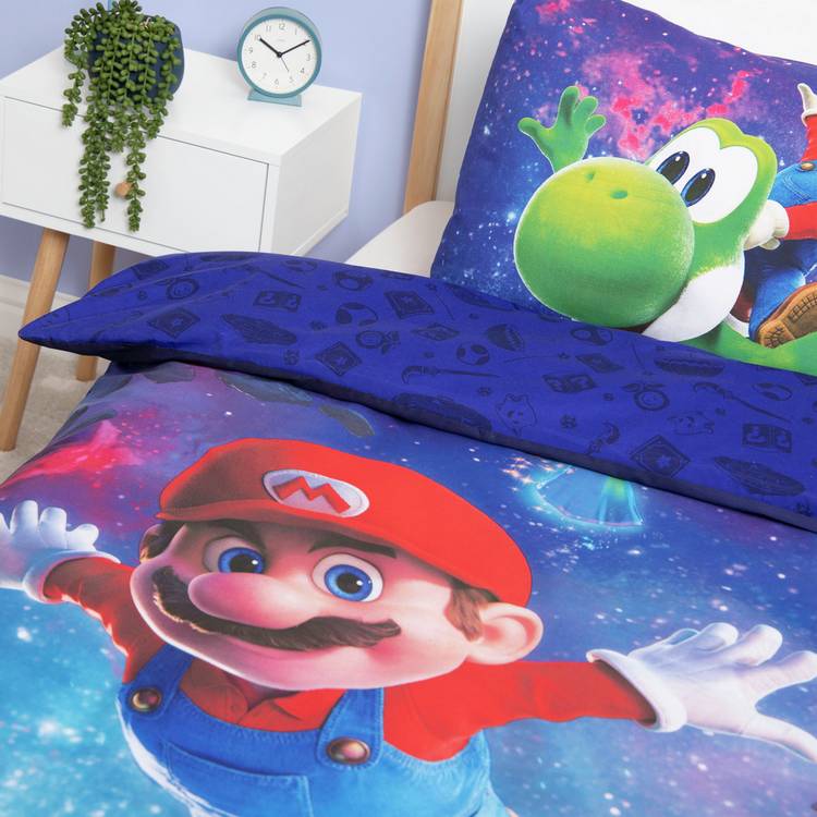 Nintendo Super Mario bedding set single blue, imported from the UK