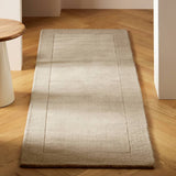 Argos Habitat Simple Border Taupe Wool Cut Pile Runner 66x200cm- Buy online at McGrocer