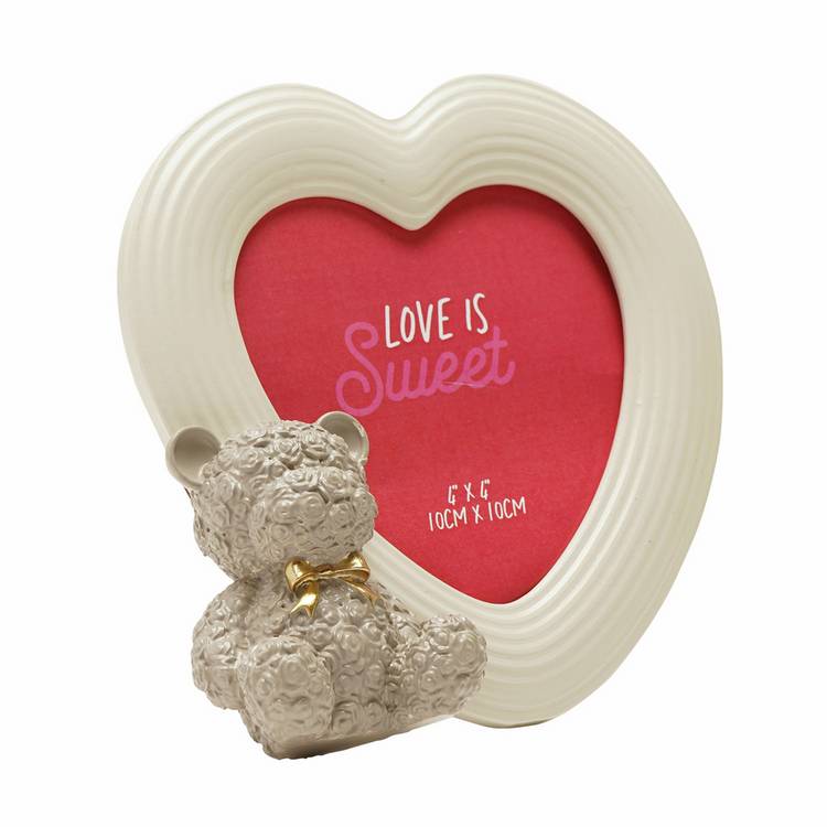 Widdop Love Is Sweet Baby Bear photo frame 4x4 inch, UK version