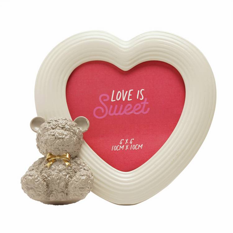 Widdop Love Is Sweet Baby Bear photo frame 4x4 inch, UK version