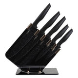 Tower 5 piece knife block rose gold black (British brand)