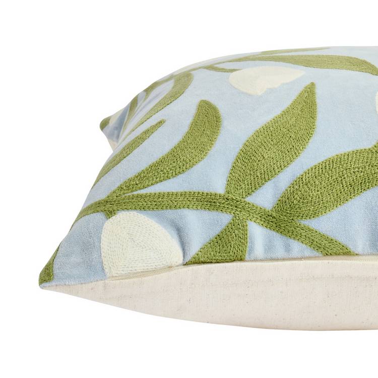 Habitat x Scion Odette crewel embroidery cushion 40x55cm (British brand)