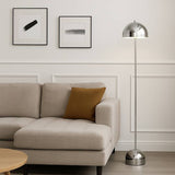 Searchlight Mushroom Port chrome LED floor lamp, imported from the UK