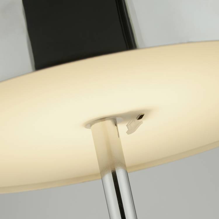 Searchlight Mushroom Port chrome LED floor lamp, imported from the UK
