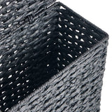 Argos Home woven toilet roll holder storage unit black, imported from the UK