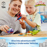 LEGO Marvel Spidey underwater vehicles building set 154 pieces (British brand)