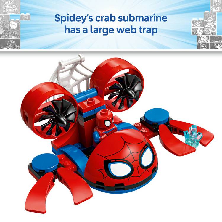 LEGO Marvel Spidey underwater vehicles building set 154 pieces (British brand)