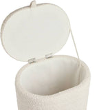 Argos Home boucle laundry basket 60L cream - British product