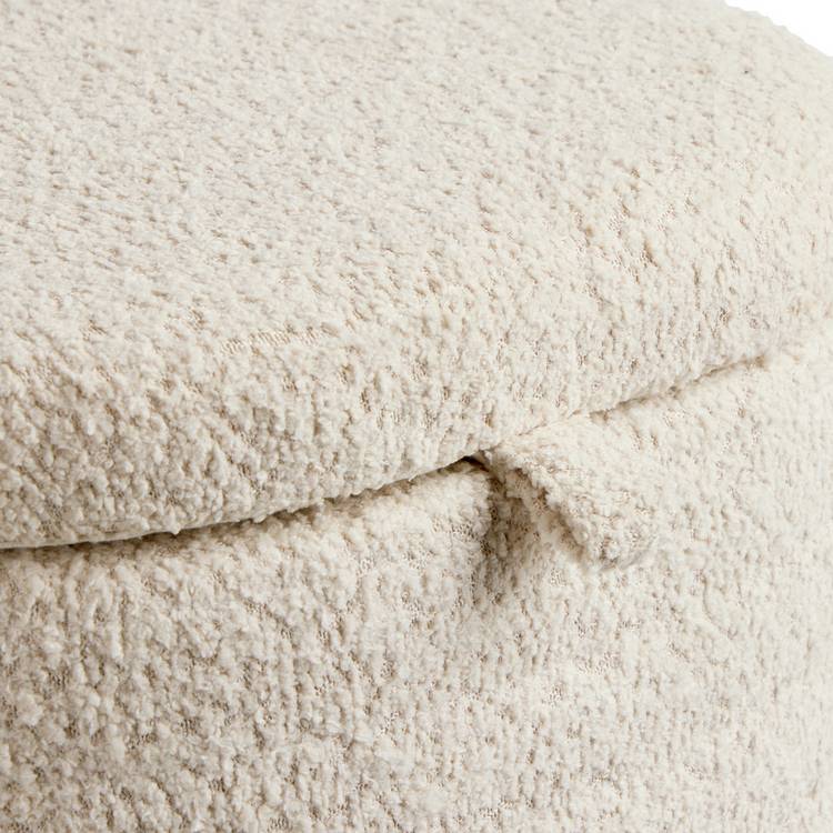 Argos Home boucle laundry basket 60L cream - British product