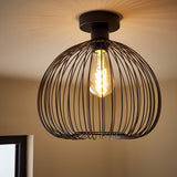 Argos Home Nyx flush ceiling light black 30cm, UK version