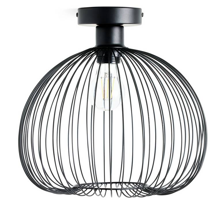 Argos Home Nyx flush ceiling light black 30cm, UK version