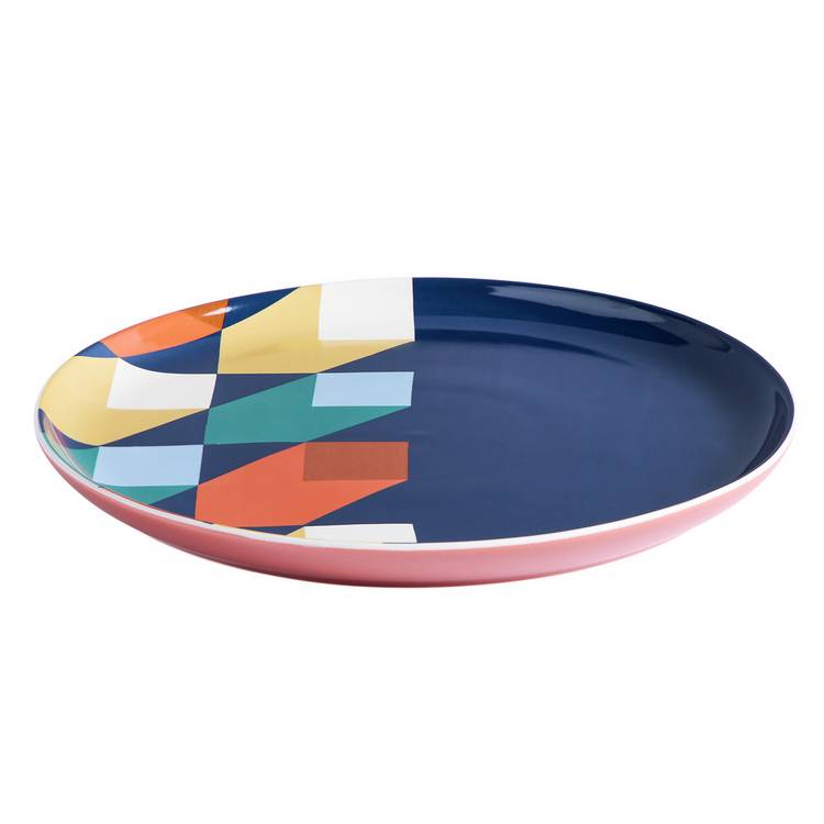 Habitat blue stoneware dinner set 12 piece, imported from the UK