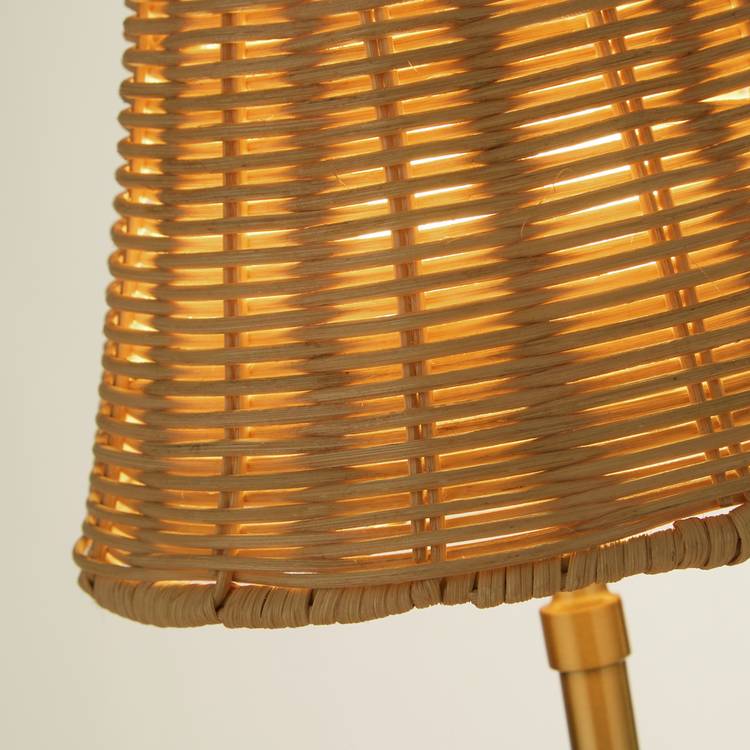 Searchlight rattan rechargeable LED table lamp 35cm - British product