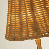Searchlight rattan rechargeable LED table lamp 35cm - British product