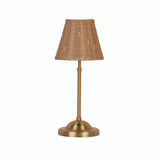 Searchlight rattan rechargeable LED table lamp 35cm - British product