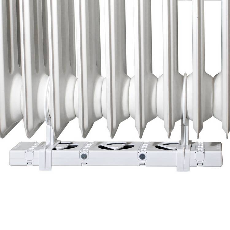 SpeedComfort cast iron radiator fan duo set white - British product
