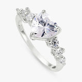 Argos Revere Sterling Silver Heart Cubic Zirconia Ring - Small- Buy online at McGrocer