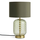 Argos Home green glass table lamp, UK version