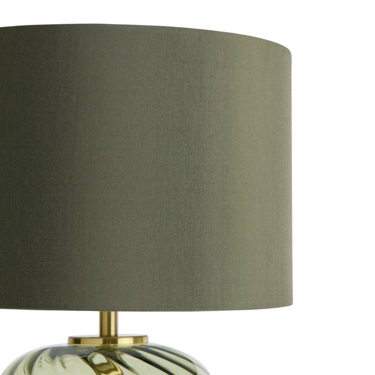 Argos Home green glass table lamp, UK version
