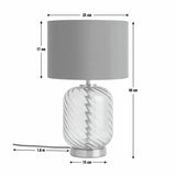 Argos Home green glass table lamp, UK version