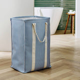 Argos Argos Home 70L Collapsible Coastal Stripe Laundry Bag with Handles Blue & White- Buy online at McGrocer