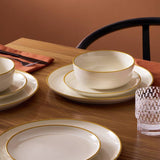 Argos Home mustard rim dinner set 12 piece, imported from the UK